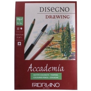 Fabriano Accademia Drawing Pad - 200GSM A4 - 8.25X11.75" (30 Sheets)