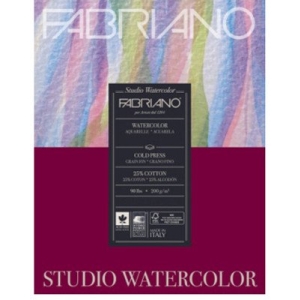 Fabriano Studio Watercolour Paper - 200GSM - 7X9.5" (20Sheets)