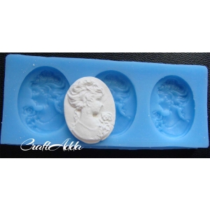 Victoria Lady Cameo Small Silicone Clay Mould