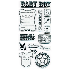 Beautiful Baby Boy Cling Stamp