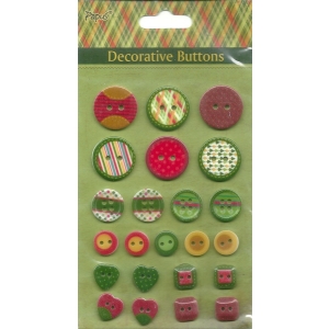 Decorative button pack - Brights