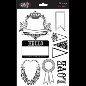 Glitz Clear Stamp - Love Games