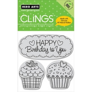 Hero Arts Rubber Stamp - Happy Birthday Cupcake