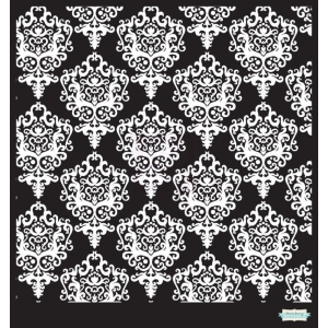 Damask 6 by 6 stencil