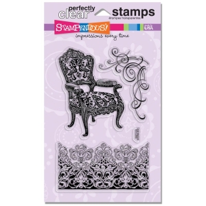 Stampendous Clear Stamp - Damask Chair