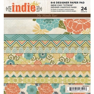 My Minds Eye - Indie Chic Collection - Citron - 6x6 Paperpack