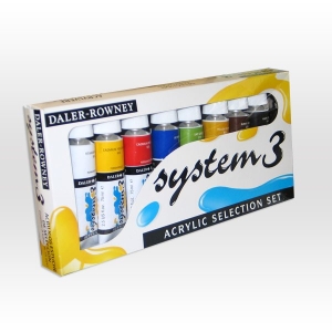 Daler Rowney System 3 Introduction Acrylic Colors Set - 8 Colors