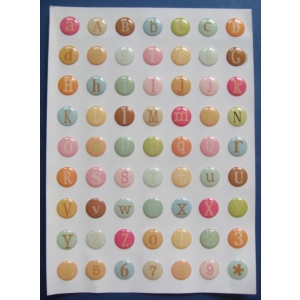 Alphabets Stickers - Candy Tones