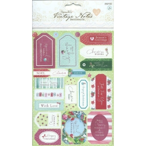 Paper Mania Die Cut Sentiment Stickers - Christmas