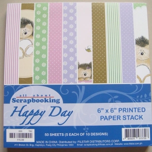 6x6 Paper Pack - Happy Day (Set of 50 sheets)