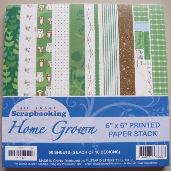 6x6 Paper Pack - Home Grown (Set of 50 sheets)