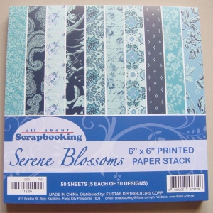 6x6 Paper Pack - Serene Blossoms (Set of 50 sheets)