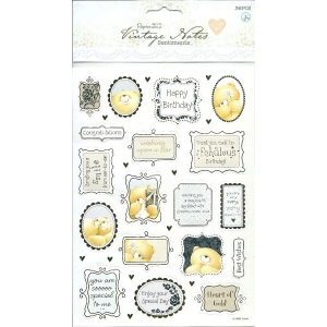 Paper Mania Die Cut Sentiment Stickers - Teddy