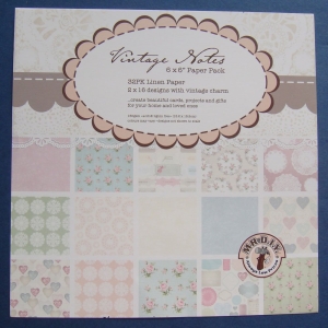 Assorted 6x6 Paper Pack - Vintage Notes (Set of 30 sheets)