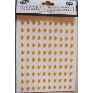 Say it in crystals - Small Pearl Stickers - Yellow