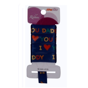 Sewrite Love You Dad Ribbon - Deep Sea Navy