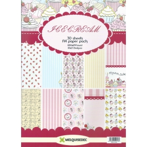 Assorted A4 Paper Pack - Icecream (Set of 30 sheets)