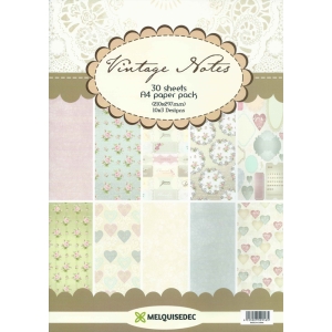 Assorted A4 Paper Pack - Vintage Notes (Set of 30 sheets)