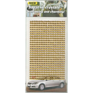 Say it in crystals - Small Bling Stickers - Yellow