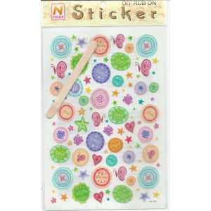 Rub-on Transfers & Tool - Girly Design 3