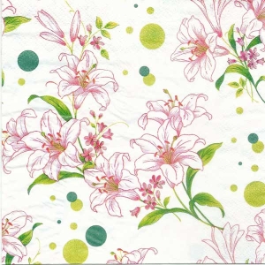 A pack of 12 by 12 inch Decoupage Napkins(5 pcs) - Floral Design 2