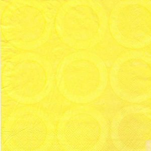 A pack of 12 by 12 inch Decoupage Napkins(5 pcs) - Retro Circles