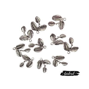 Metal Charms - Bunch of Leaves (Pack of 10)