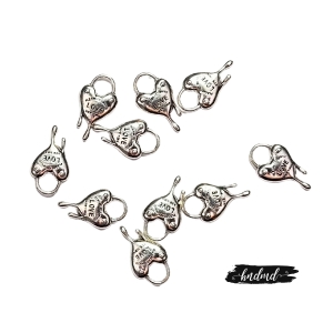 Metal Charms - Love Dripping Heart (Pack of 10)