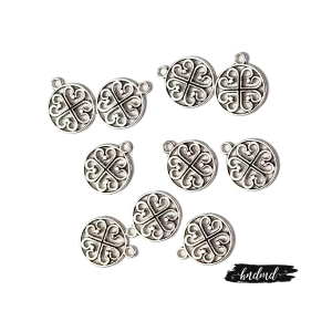 Metal Charms - Lucky Clover (Pack of 10)