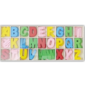 Wooden colored Alphabets (Large)