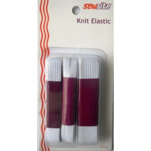 Sewrite Knit Polyester Elastic (3 Assorted Size)