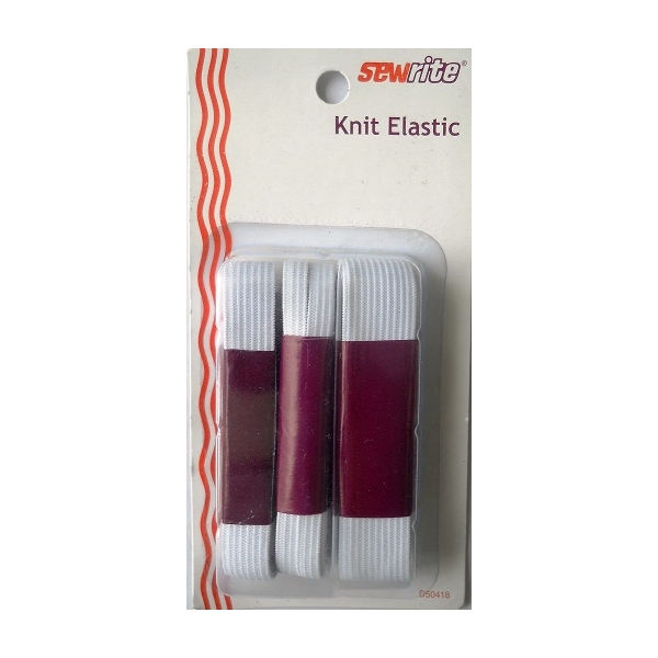 Sewrite Knit Polyester Elastic (3 Assorted Size)