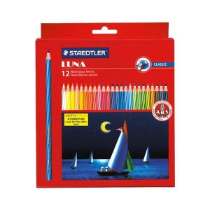 Staedtler Luna ABS Water Color Pencils - Box of 12 colors