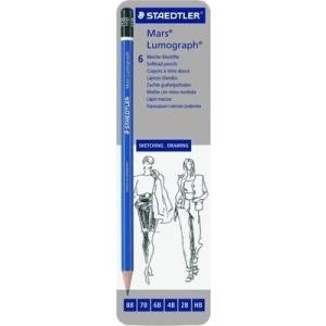 Staedtler Mars Lumograph Pencil (6 assorted degrees)