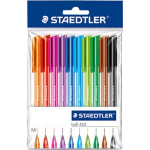 Staedtler Triangular Ball Pen (Set of 10 Colours)