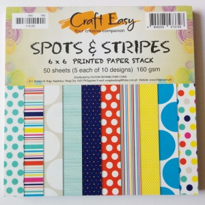 6x6 Paper Pack - Spots and Stripes (Set of 50 sheets)