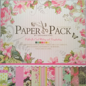 12x12 Scrapbook paper pack - Floral Shabby Chic Collection