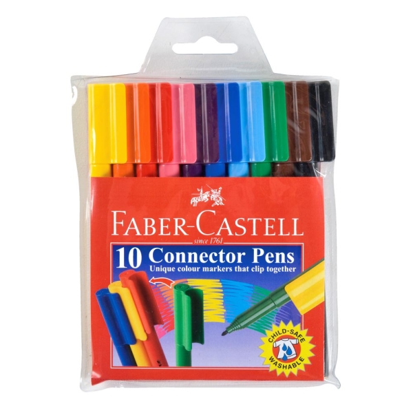 Faber Castell Assorted Connector Pens (Pack of 10)