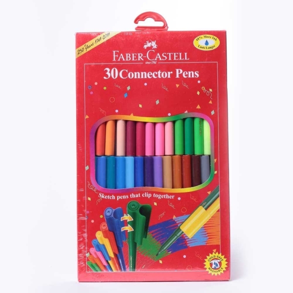 Faber Castell Assorted Connector Pens Gift Pack (Pack of 30)