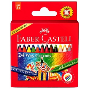 Faber Castell Extra Long Wax Crayons (Pack of 24)