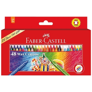 Faber Castell Extra Long Wax Crayons (Pack of 48)