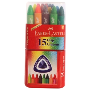 Faber Castell Triangular Wax Crayons (Pack of 15)