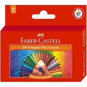 Faber Castell Triangular Wax Crayons (Pack of 24)