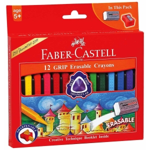 Faber Castell Erasable Grip Crayons (Pack of 12)