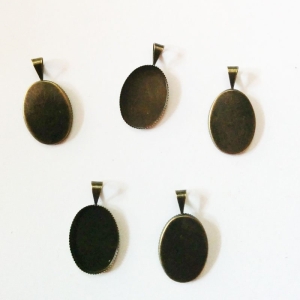 Oval pendant setting (Small) - Pack of 5 pcs