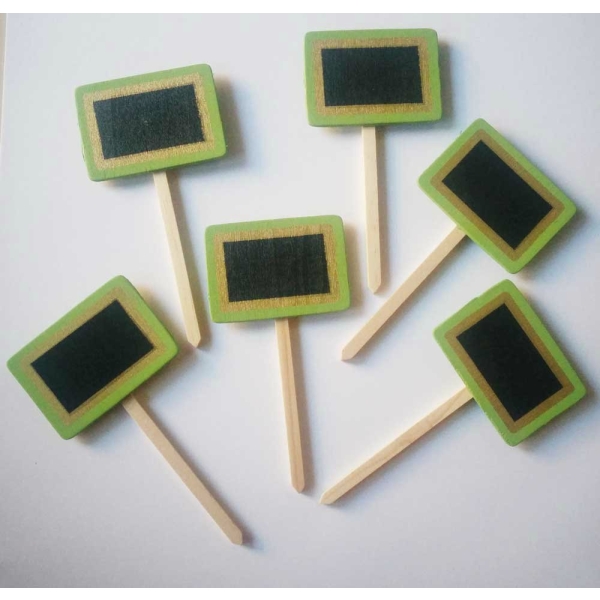 Wooden Plant Markers - Green (Set of six pcs)