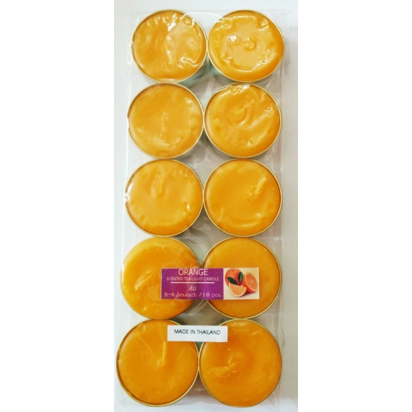 Aromatic Tea Lights - Orange (Pack of 10)