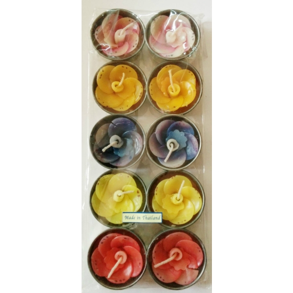 Aromatic Floral shaped Tea Lights (Pack of 10)