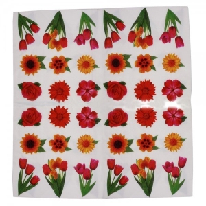 A pack of 12 by 12 inch Decoupage Napkins(5 pcs) - Floral Design 14