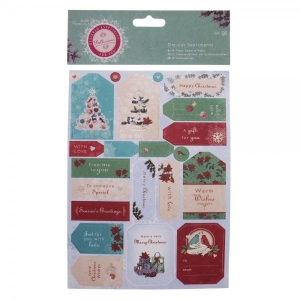 Paper Mania Die Cut Sentiment Stickers - Bellissima Christmas